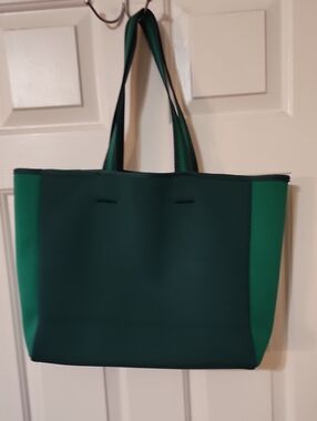 summersalt Green Two-Tone Neoprene Tote